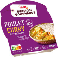 Poulet sauce curry riz basmati