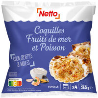 Coquilles aux fruits de mer et poisson *4 360g