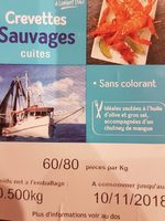 Crevettes sauvages cuites