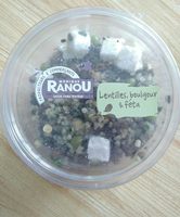 Salade composée lentilles, boulgour et fêta