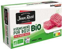 Steak hache bio 15% mg x8 format familial