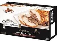Rôti de chapon farci marrons figues