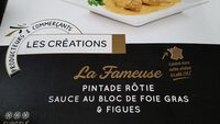 Pintade rôtie SAuce au bloc de foie gras & figues