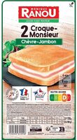 Croque monsieur chevre jambon