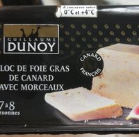 Bloc de foie gras de canard en morceaux