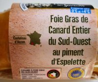 Foie gras canard du Sud-Ouest au piment d'Espelette