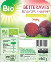 Betteraves rouges bio ent. eplu. 500g