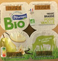 Yaourt brassé poire vanille BIO