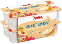 YAOURT AUX FRUITS MIXES - PANACHE 16X125G - fraise, framboise, pêche, abricot/nectarine
