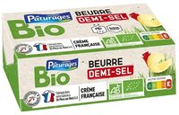 BEURRE BIOLOGIQUE 1/2 SEL PQ 250g origine France