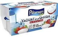 YAOURT A LA GRECQUE SUR LIT DE FRUITS 4X150G - fraise