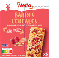 Barres de céréales fruits rouges x6