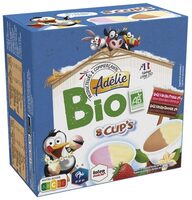 Cup's BIO - vanille fraise (G) x6 - vanille chocolat (G) x6 - 65mL - P'tits Prods