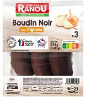 BOUDIN NOIR OIGNONS 3x125g 375g Massif TRAD