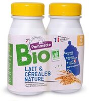 Laits & Céréales nature BIO 2*250ml - 6 mois