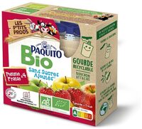 GOURDES Purée de fruits Pommes fraises SSA - BIO - 4 x 90 g