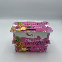 YAOURT AUX FRUITS 0% 12X125G - Fraise / mûre / pêche / ananas / cerise / citron