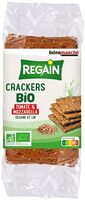 Crackers à la mozzarella, à l'emmental, à la tomate et aux graines de lin et de sésame - BIO