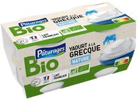Yaourt a la grecque nature bio 4x125g