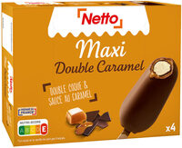 Maxi double vanille (G) enrobage chocolat au lait - sauce caramel x4 - 90mL