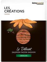Saumon façon sashimi - gravelax (aneth et 5 baies) - 100g