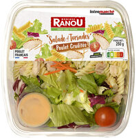 Salade et torsade poulet crudités