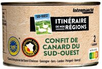 Confit de canard du sud-ouest 2 cuisses 775g