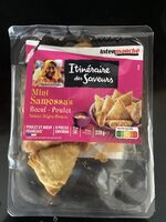 MINI SAMOSSAS VOLAILLE ET BOEUF SAUCE 220g Nouvelle recette + EAN