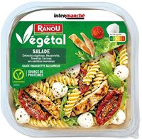 Nouveauté 2026 salade émincés végétaux, Mozzarella, Tomates cerise mii-séchées marinées (veggie)