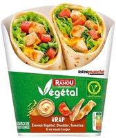 Wrap veggie burger simili poulet ranou vegetal