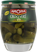 Amora Croq'Vert Cornichons Extra-Fins Verre De Table 140g
