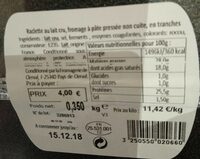 Raclette au lait cru