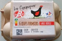 6 oeufs fermiers label rouge