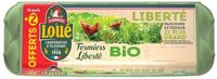 10 oeufs fermiers bio de loué + 2 offerts