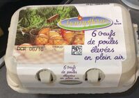 6 oeufs de poules élevées en plein air