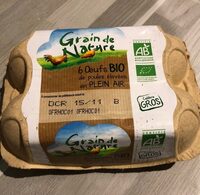 6 Oeufs bio de poules élevées en plein air