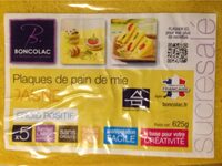 Plaques de pain de mie jaune