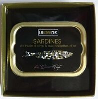 Sardine à l'huile d'olive et aux paillettes d'or. La "Saint-Trop"