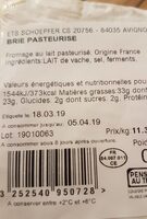 Brie pasteurisé