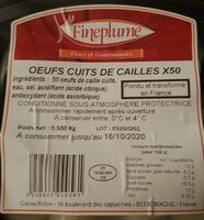 Oeufs cuit de caille