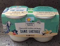 Yaourt vanille sans lactose brebis