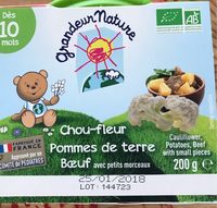Chou-fleur Pommes de terre Bœuf avec petits morceaux