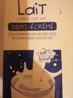 Lait sterilise uht demi ecreme
