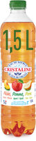 CRISTALINE Eau de Source au jus de fruits PECHE POMME POIRE 1,5L