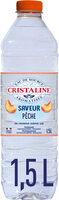 CRISTALINE Eau De Source Pétillante Aromatisée Pêche 1L5