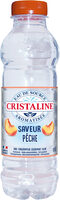 CRISTALINE Eau De Source Pétillante Aromatisée Pêche 0L5