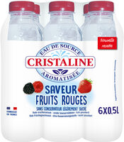 CRISTALINE Eau de Source Aromatisée saveur Fruits Rouges 6x50cl