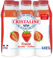 CRISTALINE Eau de Source au jus de fruits FRAISE 6x50cl