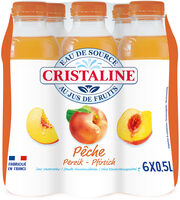 CRISTALINE Eau de Source au jus de fruits PECHE 6x50cl