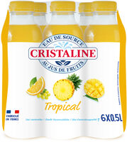 CRISTALINE Eau de Source au jus de fruits TROPICAL 6x50cl